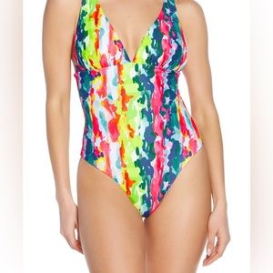 Phax Swim Colibri tie Dye One Piece Swimsuit size L